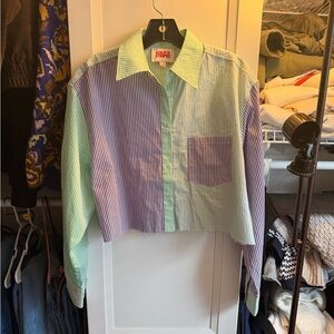 Solid & Striped The Oxford cropped tunic size small